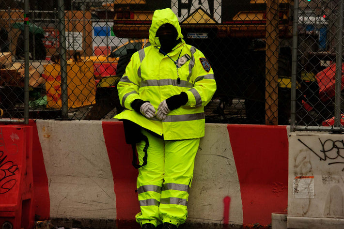 Man in Yellow, No Face, NYC