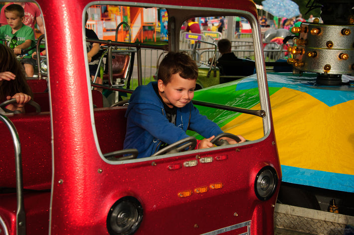 Young Boy Driving, Maine