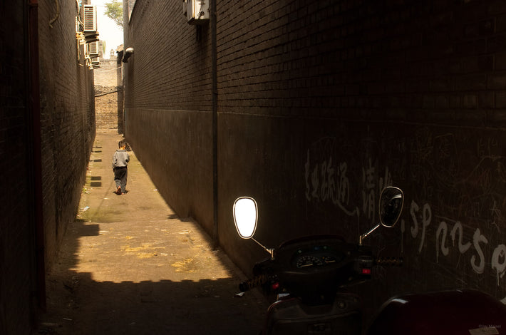 Boy Walking Down Alley, Pingyao