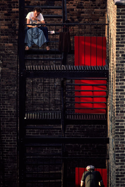 Red Door and Fire Escape, NYC