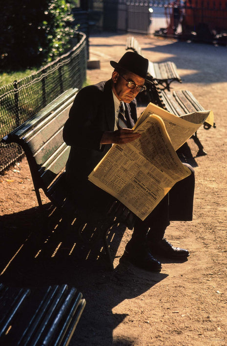 Man Reading Newspaper, Paris