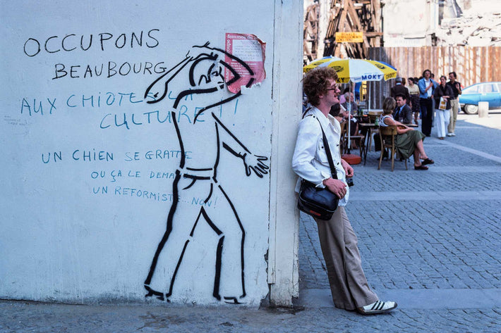 Man Standing Near Graffiti, Paris