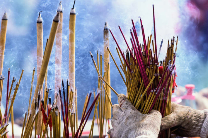 Incense and Gloved Hands, Hong Kong