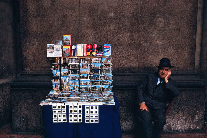 Man Selling Postcards and Slides, Rome
