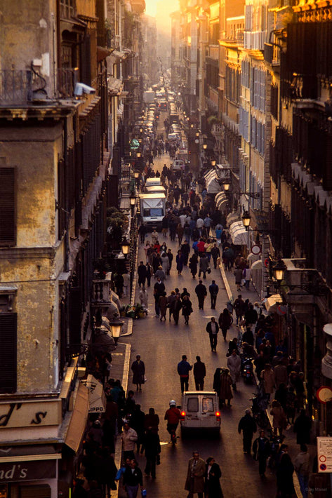 Via Dei Condotti St from Spanish Steps, Rome