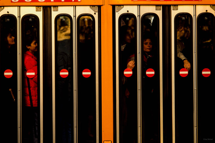 People on Bus Exit, Rome