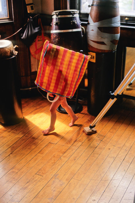 Amanda in Striped Bag, NYC