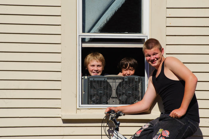 Boys at Window, Maine