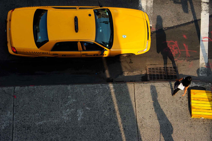 Taxi, Woman and Shadow, NYC