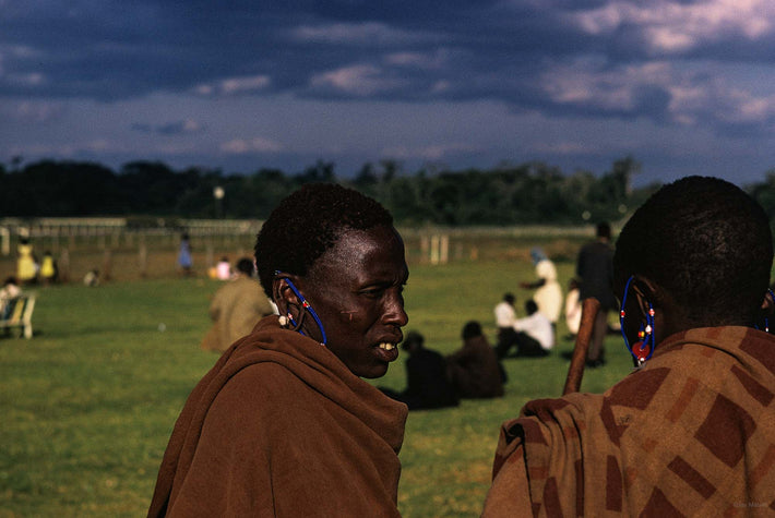 Two Masai, Dark Sky, Kenya