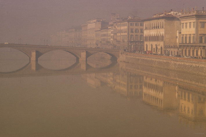 Buildings, Reflection, Bridge, Florence, Italy