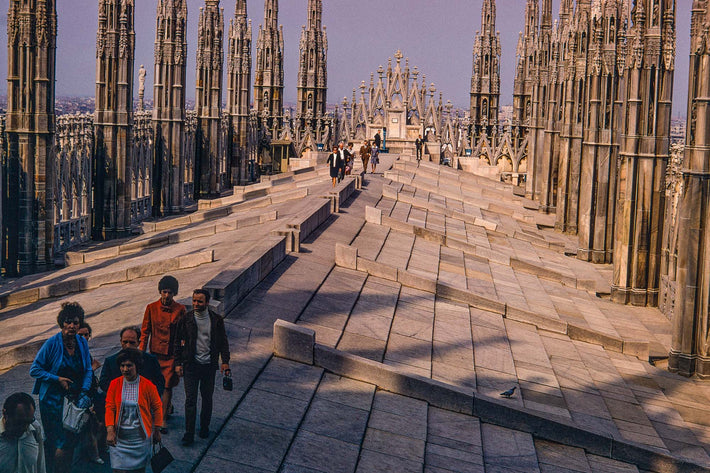 People Walking on Duomo Roof, Milan