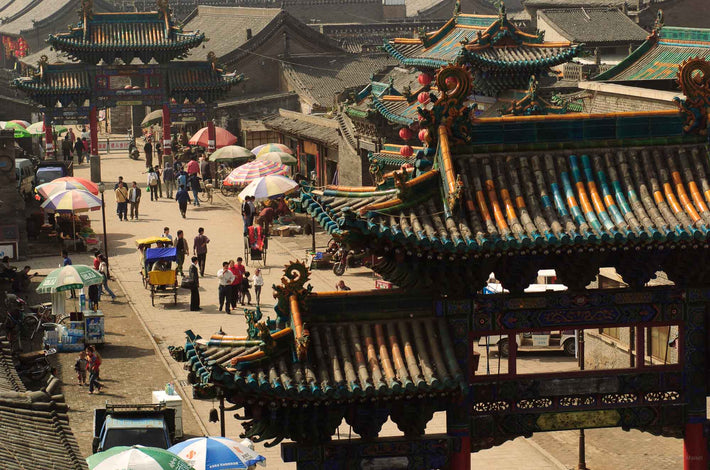 Street Scene from Higher Up, Pingyao