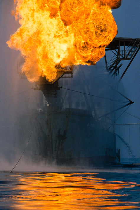 Burn Off of Gas by Ship #1, Abu Dhabi