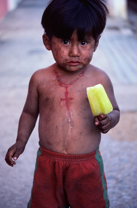 Kid with Yellow Popsicle, Oaxaca