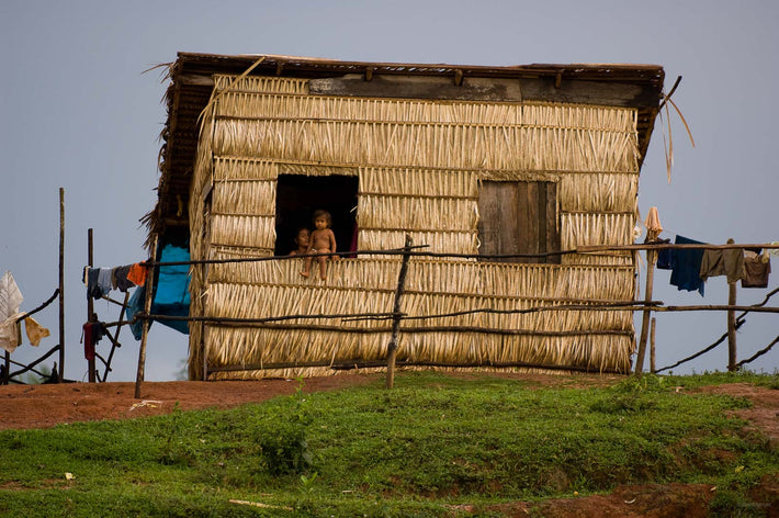 House, Fence, Mom and Kid, Amazon, Brazil