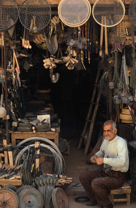 Man in Tool Shop Smiling at Me, Iran