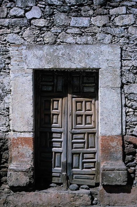Stone Wall, Wood Door, Mexico