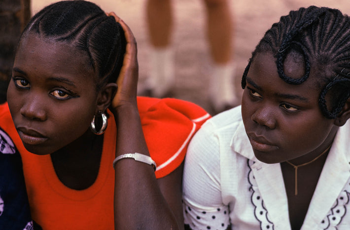 Woman in Red with Woman in White, Senegal