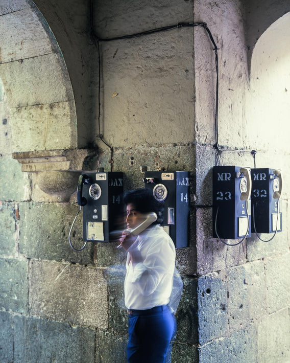 Man on Pay Phone, Oaxaca