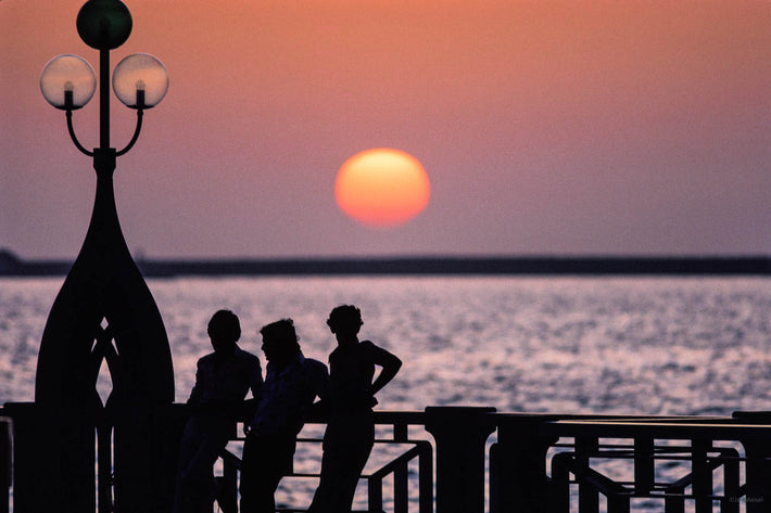 Three Silhouette Men, Sunset, Abu Dhabi