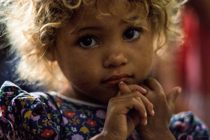 Blonde Child, Hands to Face, Bahia
