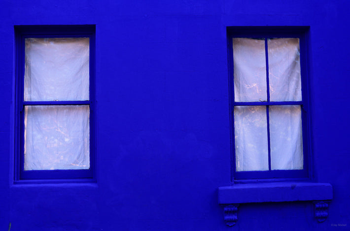 Blue Wall with Two White Windows, Australia