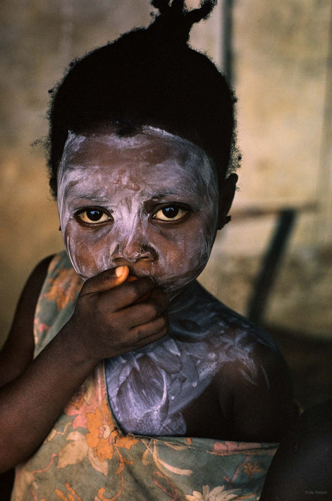 Painted Child with Hand to Face, Liberia
