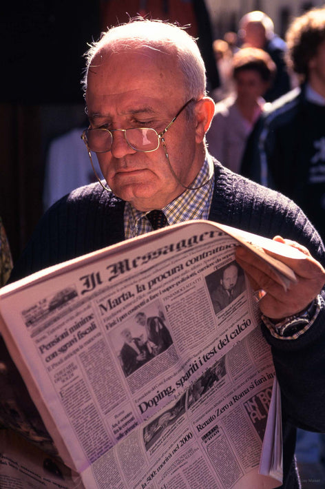 Man with Newspaper, Cortona
