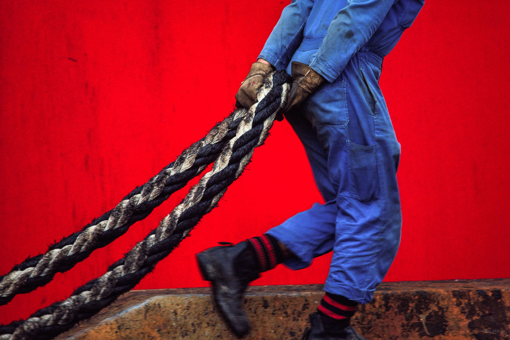 Red Wall and Rope, Singapore – Jay Maisel