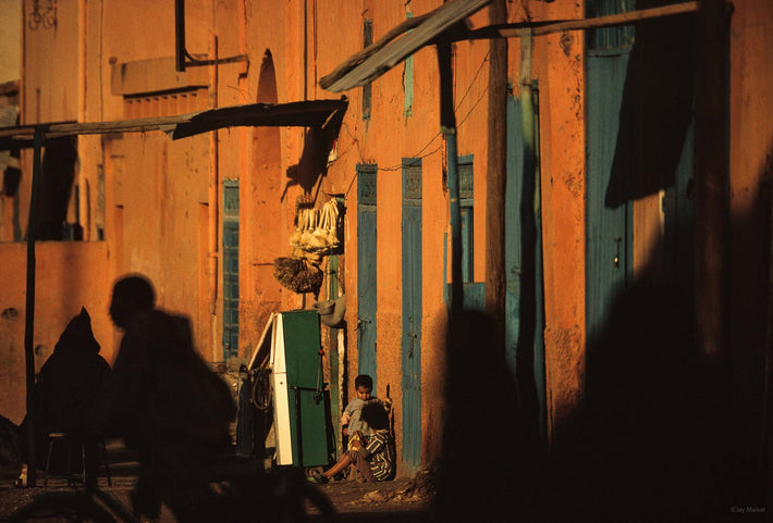 Street with Silhouetted Figures, Marrakech