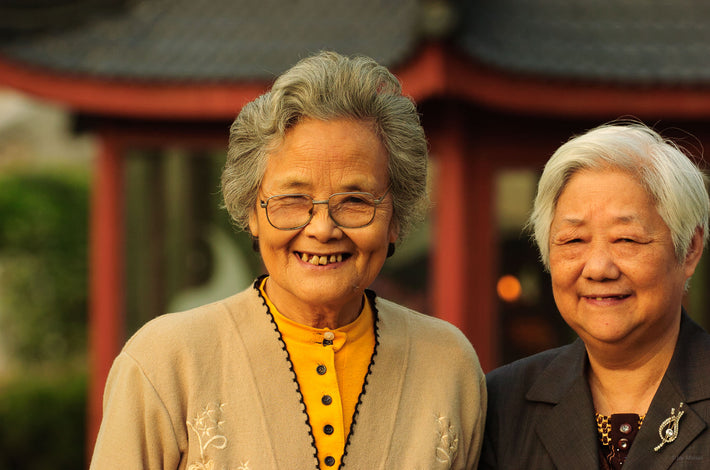 Two smiling Older Women, Shanghai