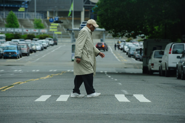 Man Crossing Street, Seattle