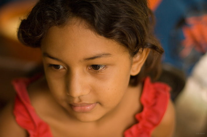 Young Girl, Red Ruffles, Amazon, Brazil