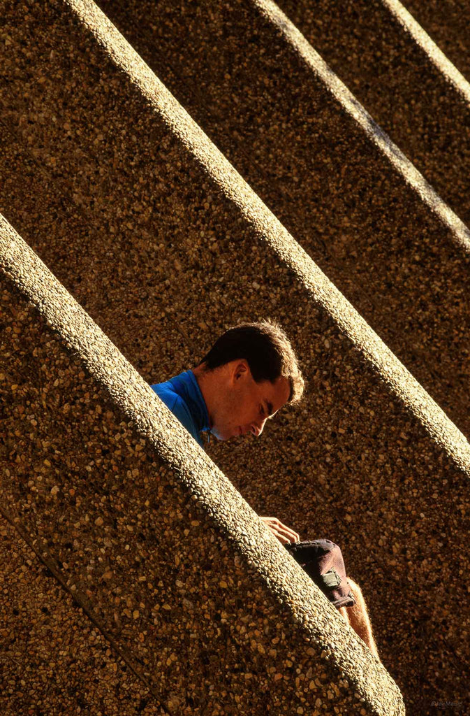 Man and Diagonal Lines, Australia – Jay Maisel
