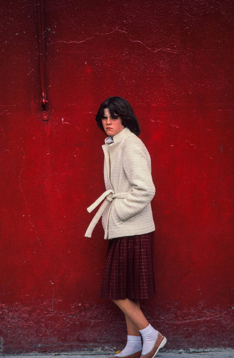 Red Wall, Girl in White Jacket, Ireland