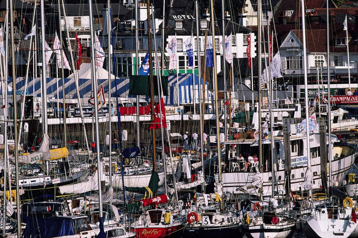 Masts No. 1 Against Buildings, Cowes, England