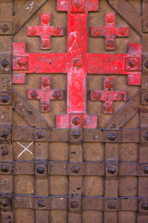 Iron Door with Red Cross, Jerusalem