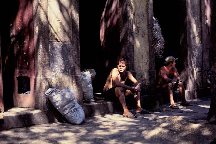 Two Men Sitting on Street, Rio de Janeiro