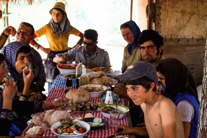 Group Eating, Boy in Baseball Cap, Portugal