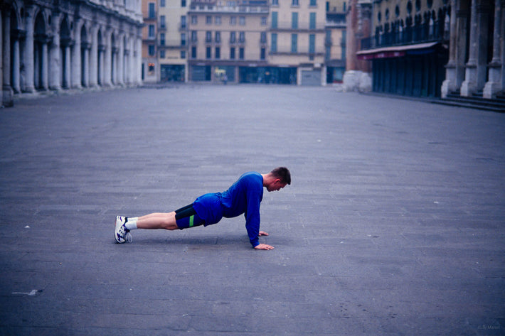 Man Doing Push-ups in Square, Vicenza