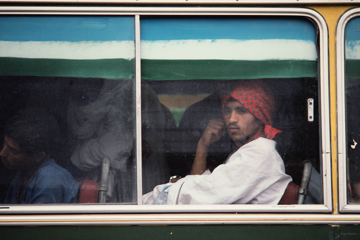 Man with Red Kerchief on Bus, Egypt