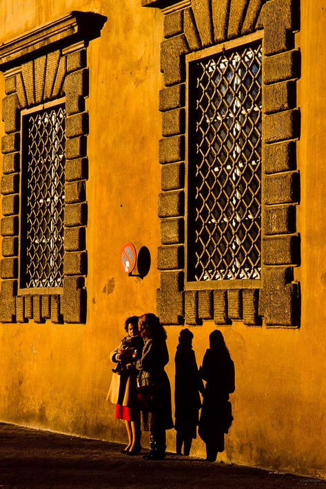 Two Women, Shadows, Lucca, Italy