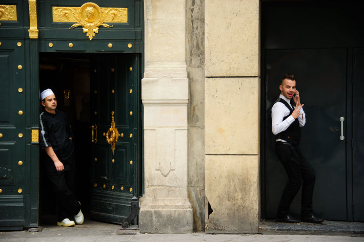 Two Men, Two Doorways, Paris