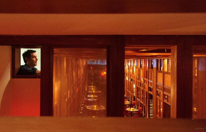 Ilili Restaurant, Architect in Mirror,  NYC