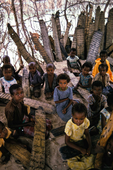 Children in Class, Koran Wooden Boards, Somalia