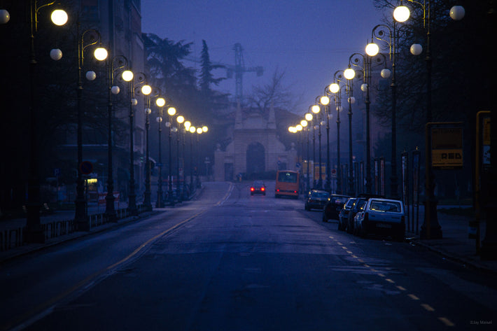 Street with Lights at Night, Vicenza