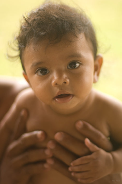 Child, Fathers Fingers, Amazon, Brazil