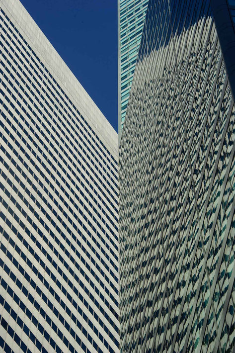 Three Buildings, Reflections, NYC