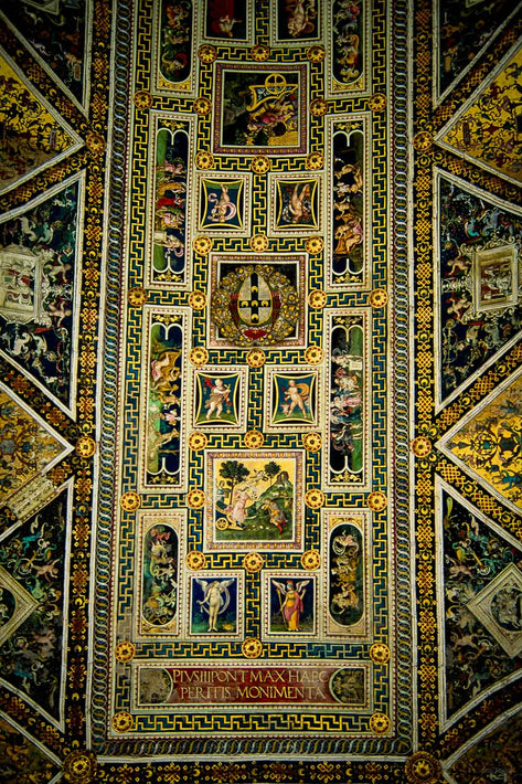 Ornate Church Ceiling, Siena